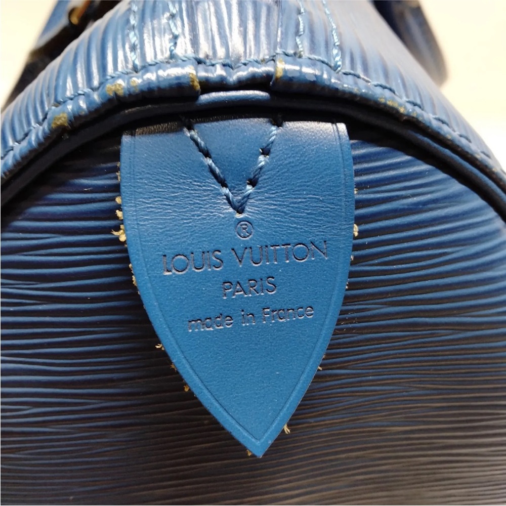 Louis Vuitton Epi 35 Speedy leather Blue Tote - Picture 11 of 13